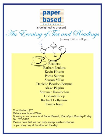 Official event flyer, designed by Reynold Kevin Hackshaw and Danielle Boodoo Fortuné.